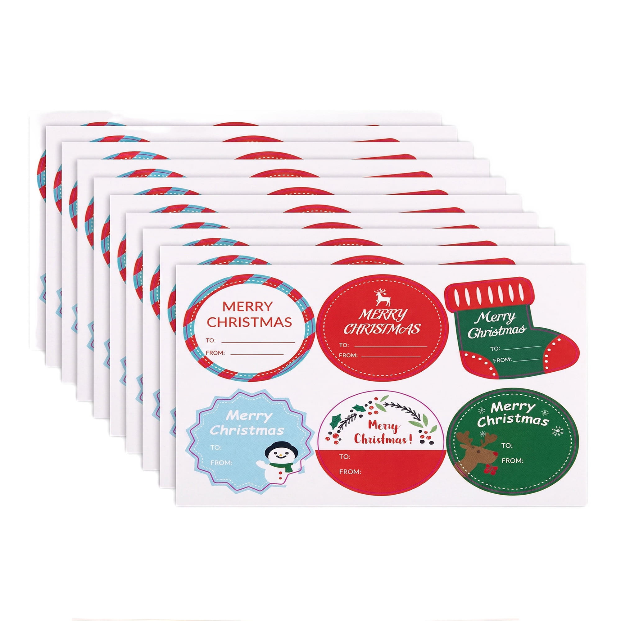 Unique Bargains Cartoon Christmas to from Gift Tags for Gifting 7.1" x 5.1" Circular