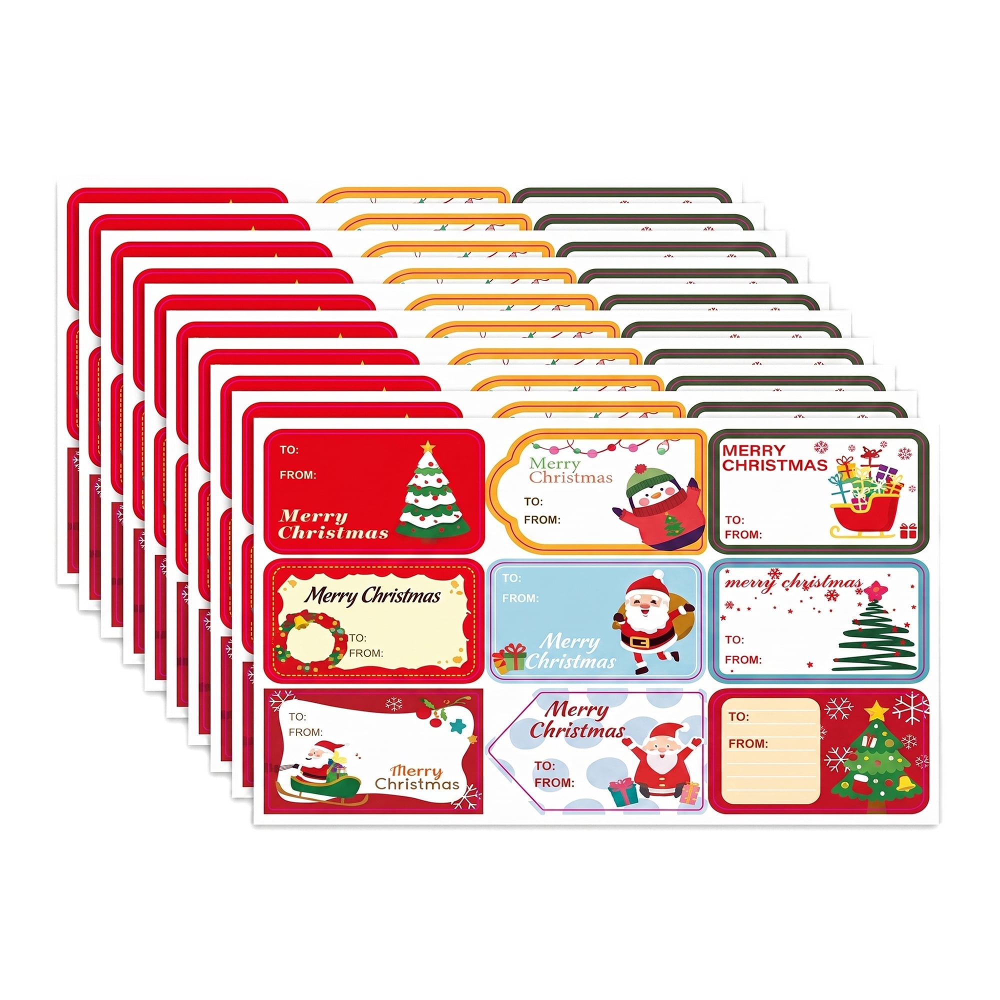 Unique Bargains Cartoon Christmas to from Gift Tags for Gifting 7.1" x 5.1" Santa Claus