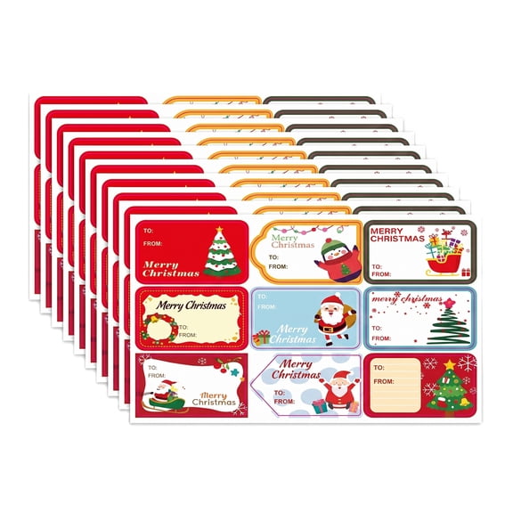 Unique Bargains Cartoon Christmas to from Gift Tags for Gifting 7.1" x 5.1" Santa Claus