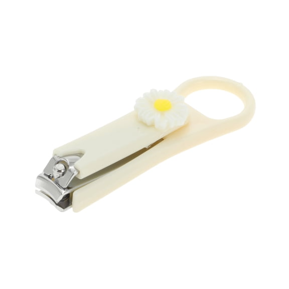 Unique Bargains Cartoon Flowers Nail Clipper for Women and Men Beige 1 Piece Nail Tool