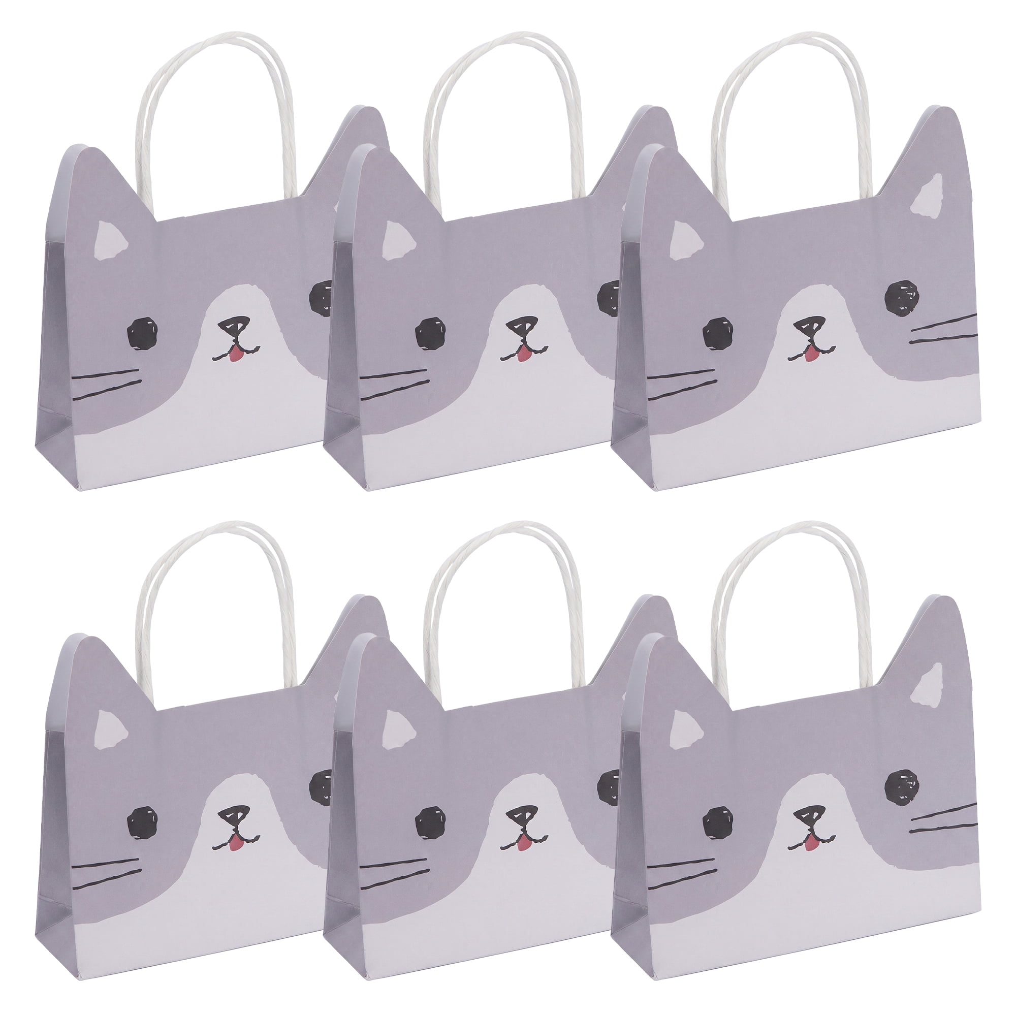 Unique Bargains Cartoon Gift Bags for Party and Special Occasions Gray 6.9" x 2" x 4.9"