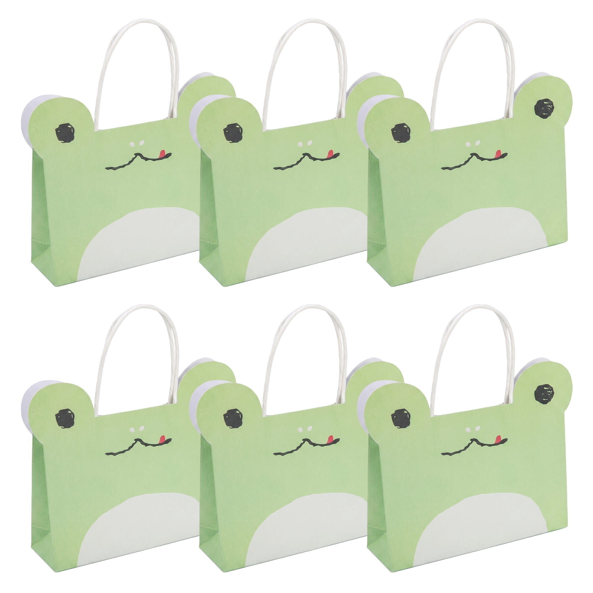 Unique Bargains Cartoon Gift Bags for Party and Special Occasions Green 6.9" x 2" x 4.9"