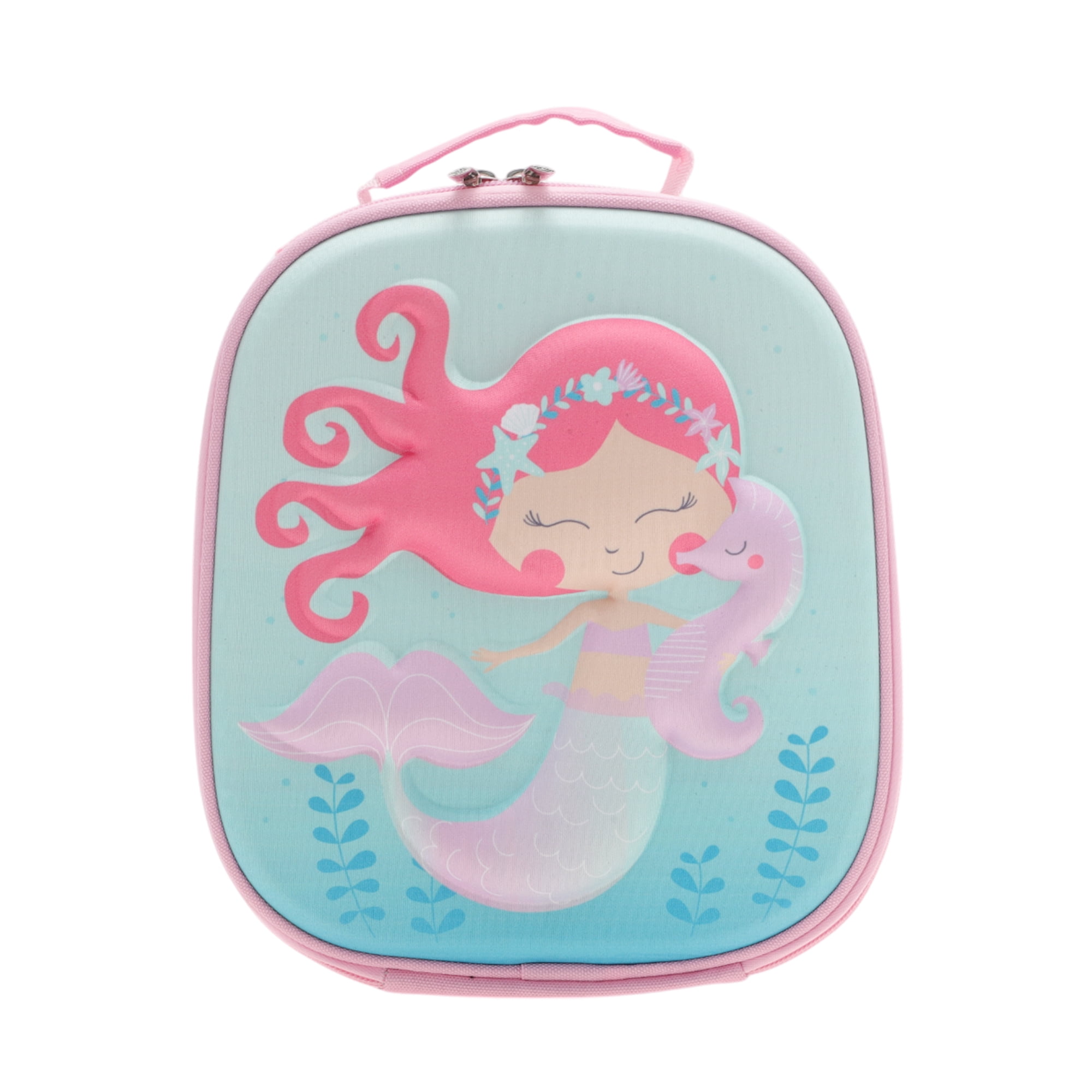 Unique Bargains Cartoon Lunch Bag 1 Pc Pink, Blue [Mermaid]