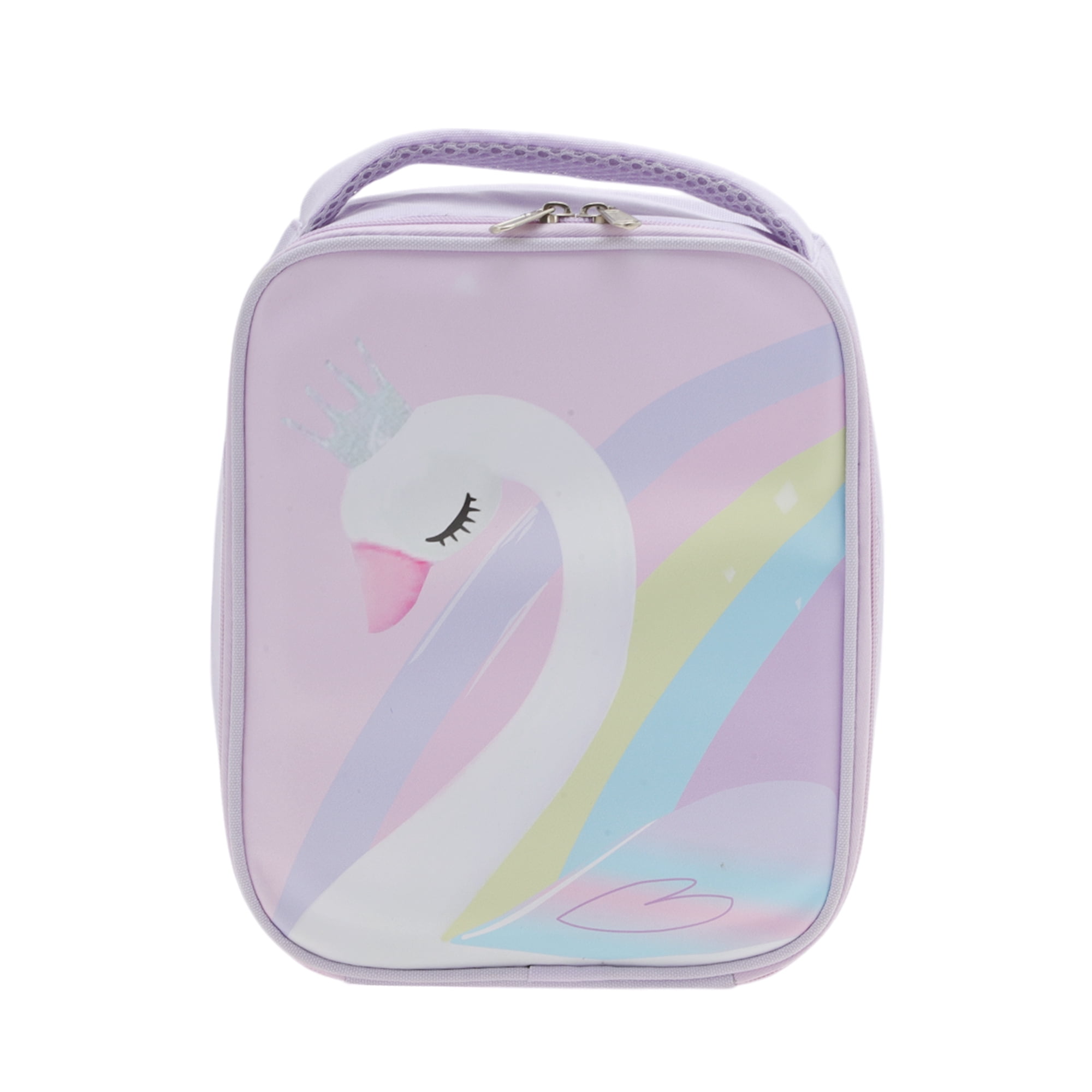Unique Bargains Cartoon Lunch Bag 1 Pc Pinkish Purple [Swan]