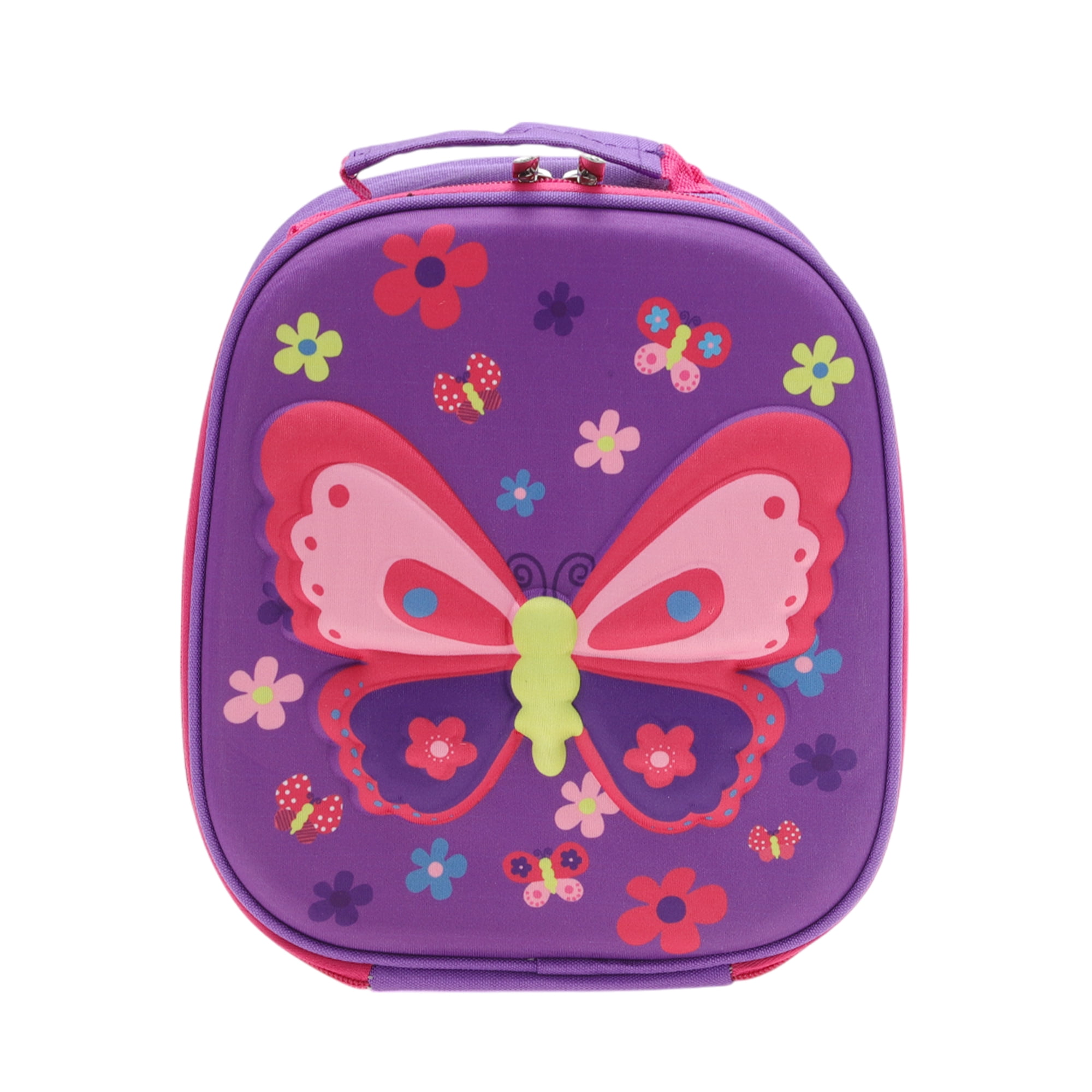 Unique Bargains Cartoon Lunch Bag 1 Pc Purple [Butterfly]
