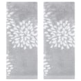 thumbnail image 1 of Unique Bargains Cartoon Pattern Cotton Hand Towels for Bathroom Grey 2-Piece, 1 of 4