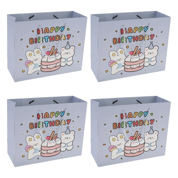 Unique Bargains Cartoon Rabbit Gift Bags Set of 4 Purple