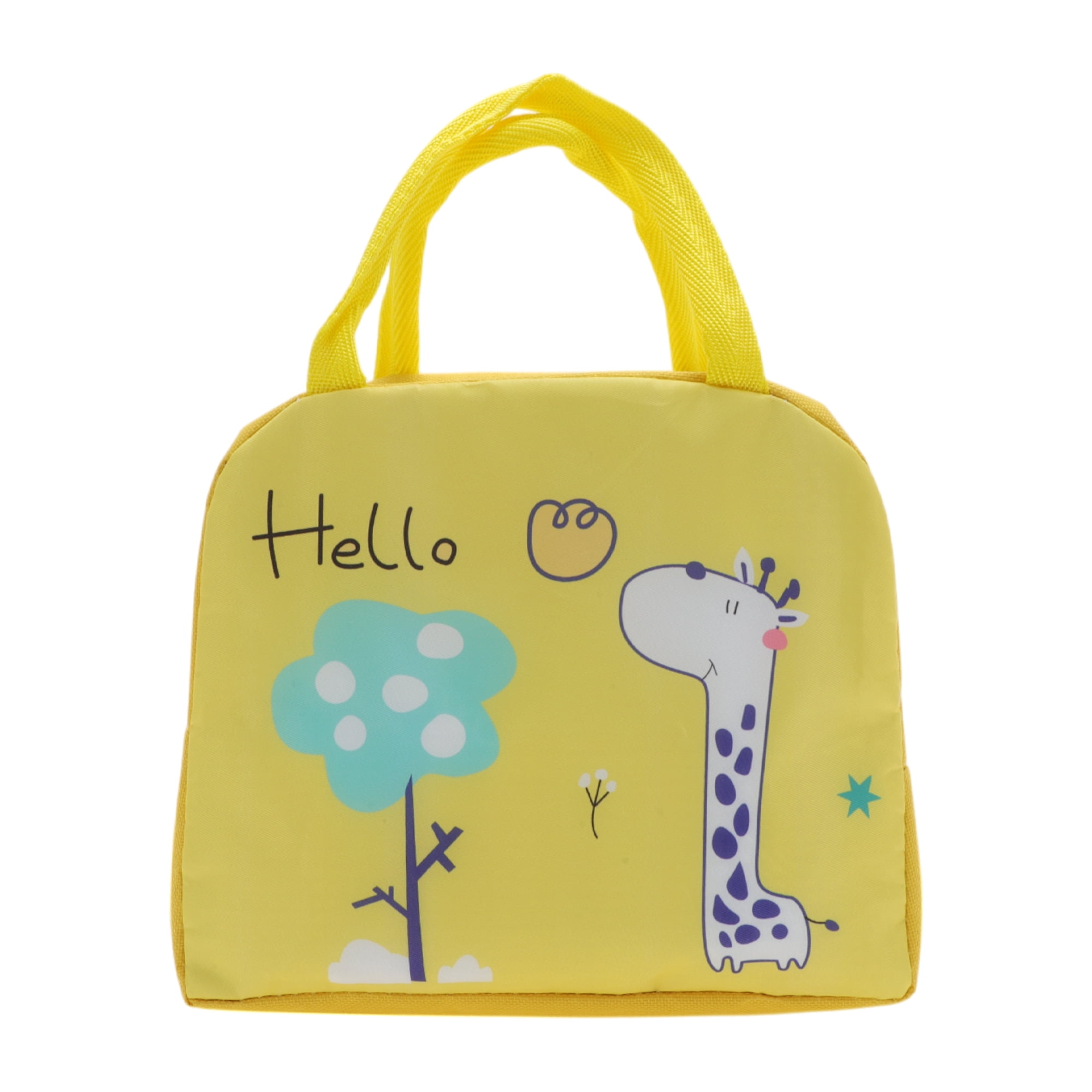 Unique Bargains Cartoon Thermal Bag for Work 9.06"x5.51"x7.87" 1 Pc Yellow