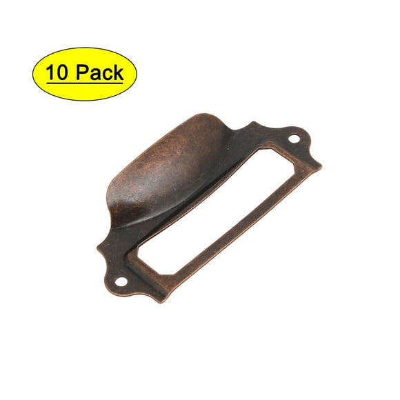 Unique Bargains Case Furniture Drawer Tag Frame Label Holder Pull Handles 90mm x 43mm 10Pcs