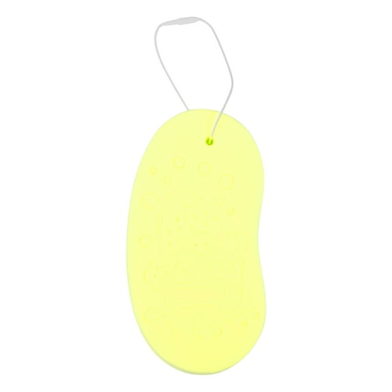 Unique Bargains Cat Pattern Bath Sponge Body Scrubber 1 Pc Yellow