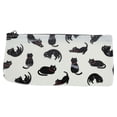 thumbnail image 1 of Unique Bargains Cat-Pattern Spacious Zippered Bag White, 1 of 6