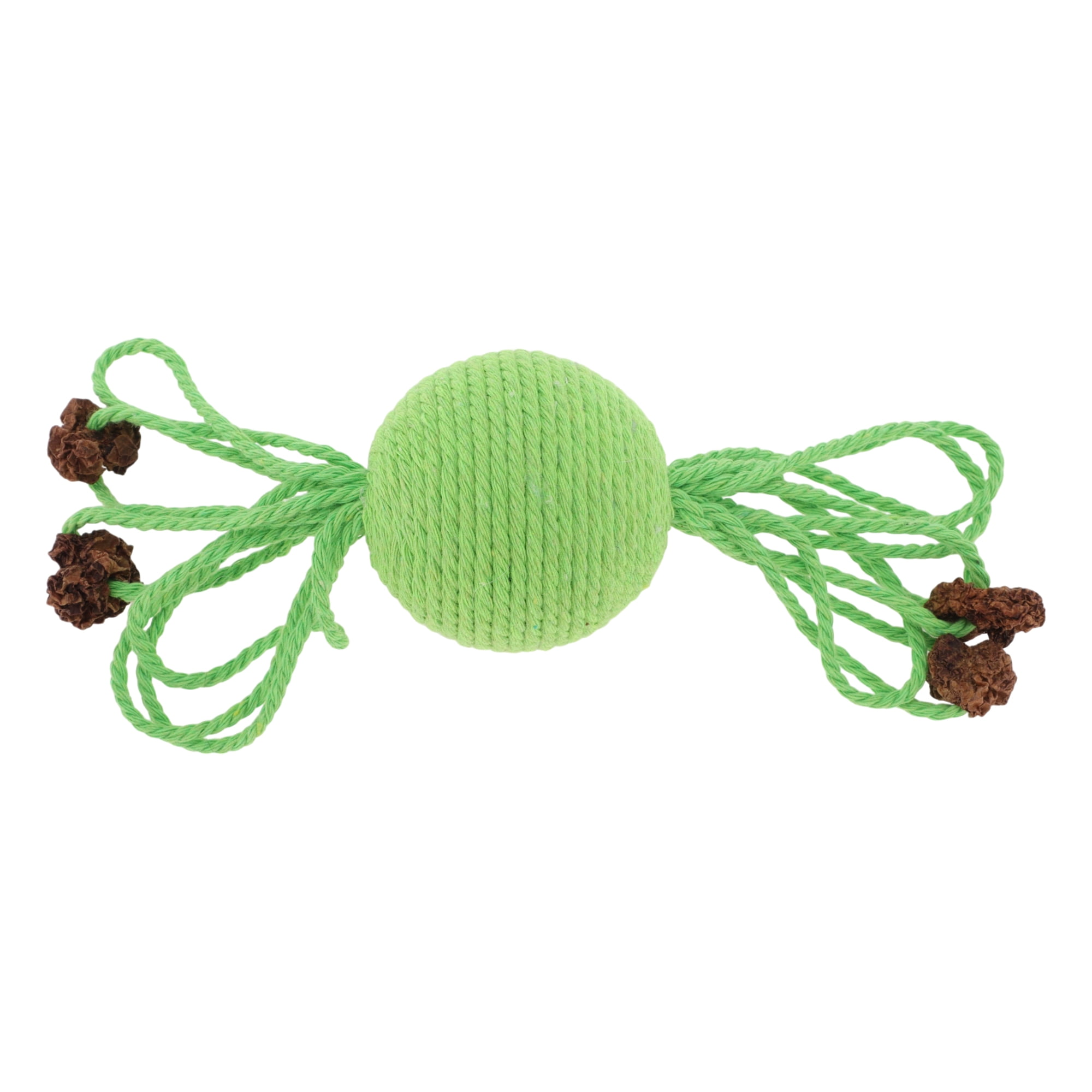 Unique Bargains Cat Playing Ball with Galls Fruit for Indoor Green