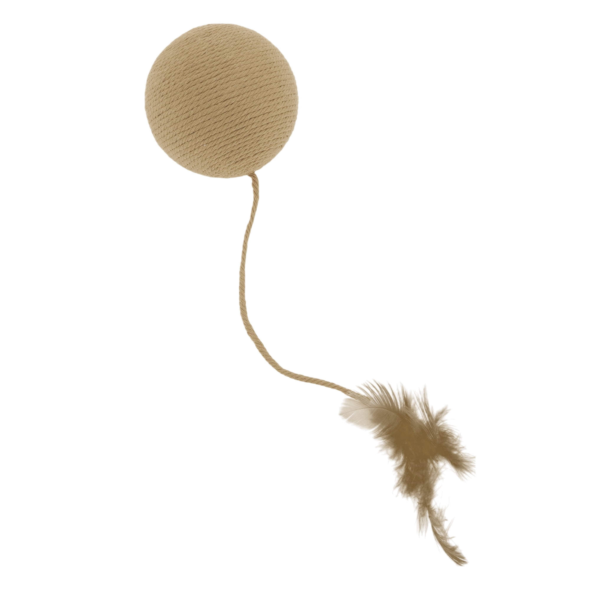 Unique Bargains Cat Playing Balls with Bell Inside Khaki