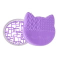 thumbnail image 1 of Unique Bargains Cat Shape Makeup Brush Storage Cleaner Purple, 1 of 6
