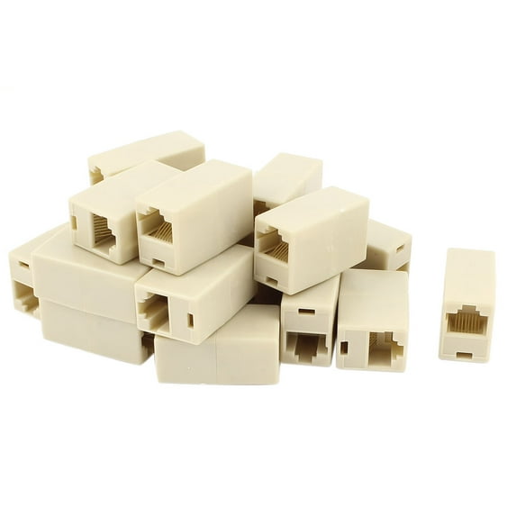 Unique Bargains Cat5 RJ45 Lan Network Ethernet Cable Extender Joiner Adapter Coupler 20 PCS