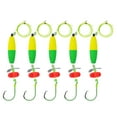 thumbnail image 1 of Unique Bargains Catfish Fishing Rigs Catfish Circle Hooks 8/0 Peg Floats and Rattler Catfishing Equipment Catfish Float Rigs 40LB Fishing Line Green Yellow 1 Set, 1 of 7