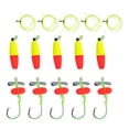thumbnail image 1 of Unique Bargains Catfish Fishing Rigs Catfish Circle Hooks 8/0 Peg Floats and Rattler Catfishing Equipment Catfish Float Rigs 40LB Fishing Line Red Yellow 1 Set, 1 of 7