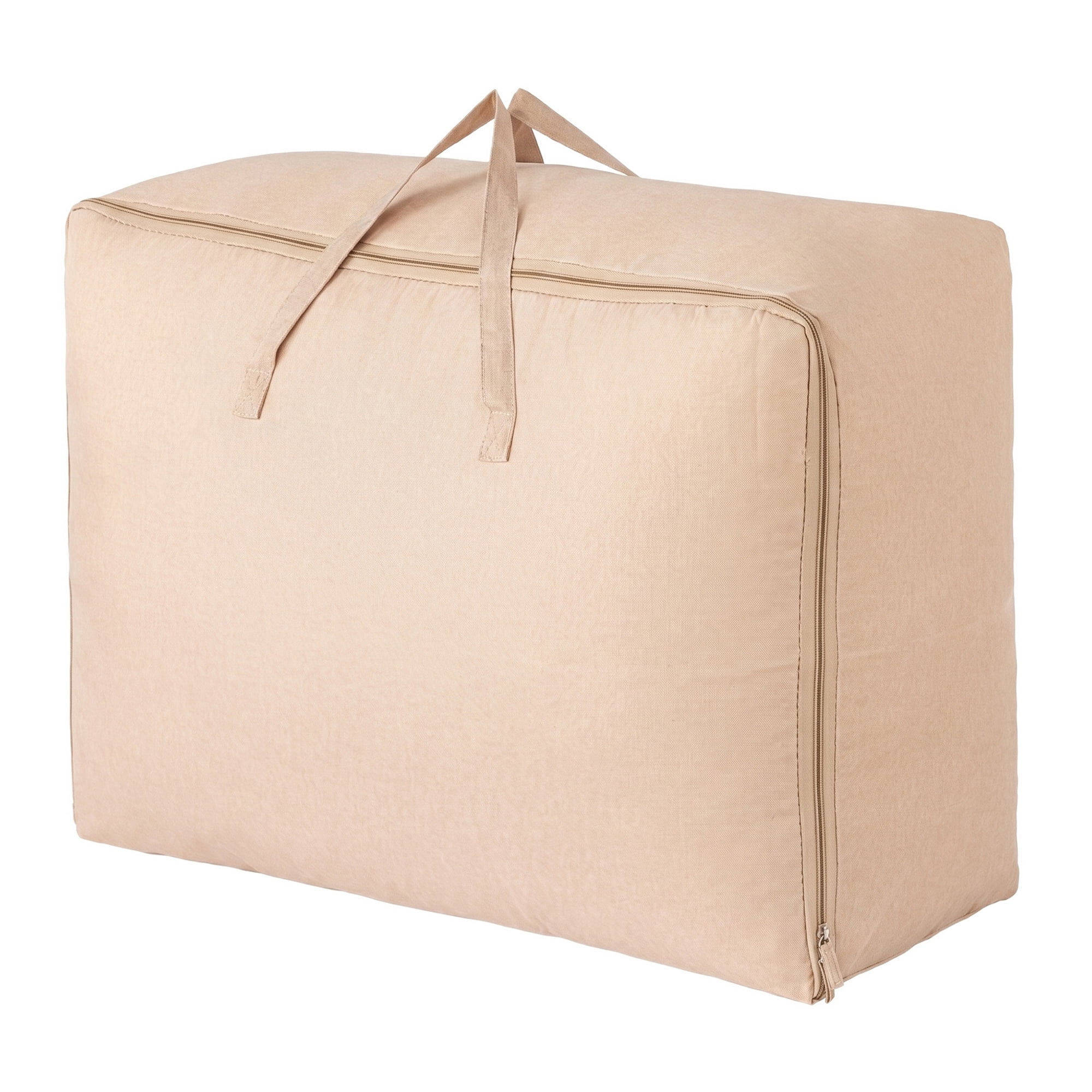 Unique Bargains Cation Fabric Storage Duffel Large Zipper Bag Beige 27.6"x19.7"x11.8"