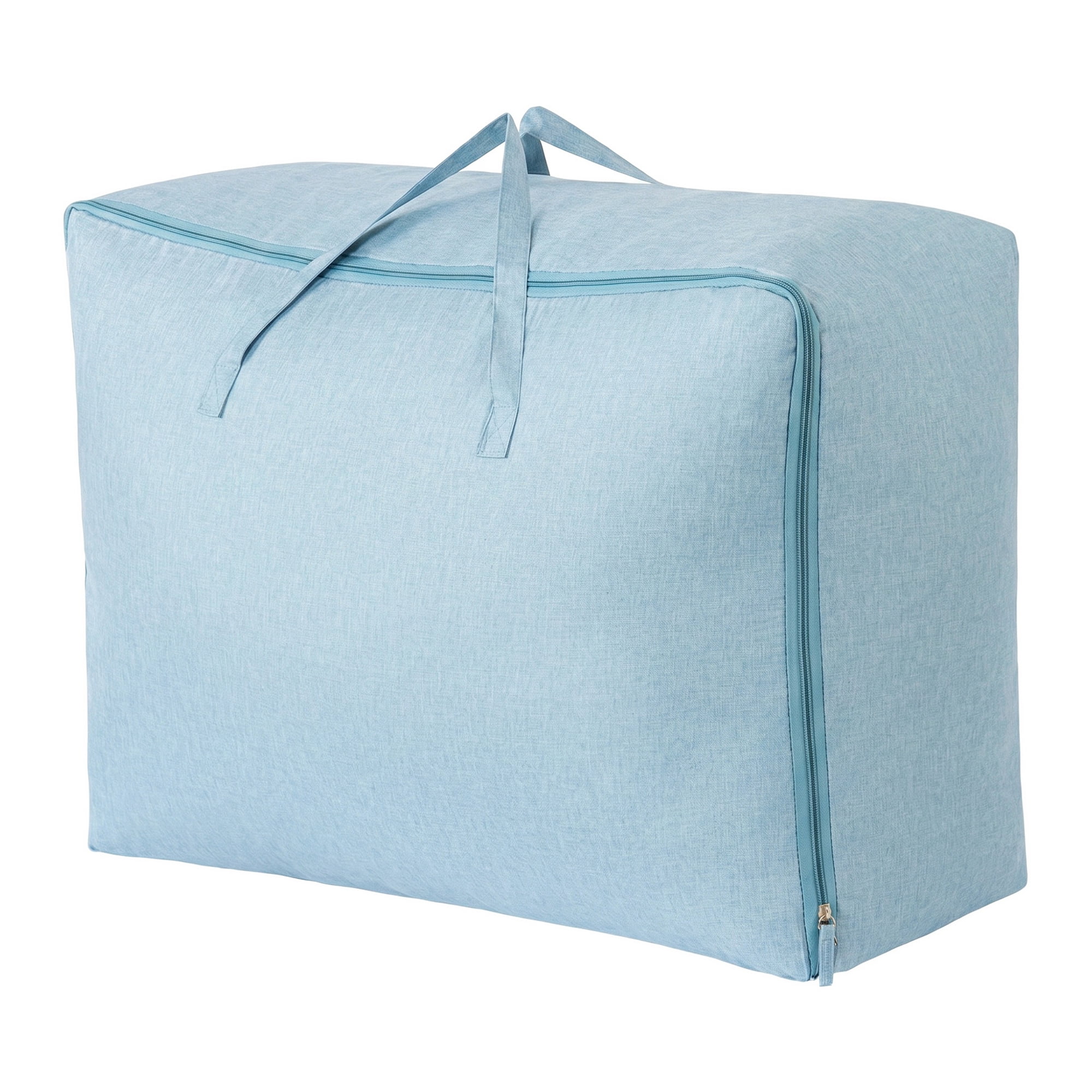 Unique Bargains Cation Fabric Storage Duffel Large Zipper Carry Bag Blue 27.6"x19.7"x11.8"