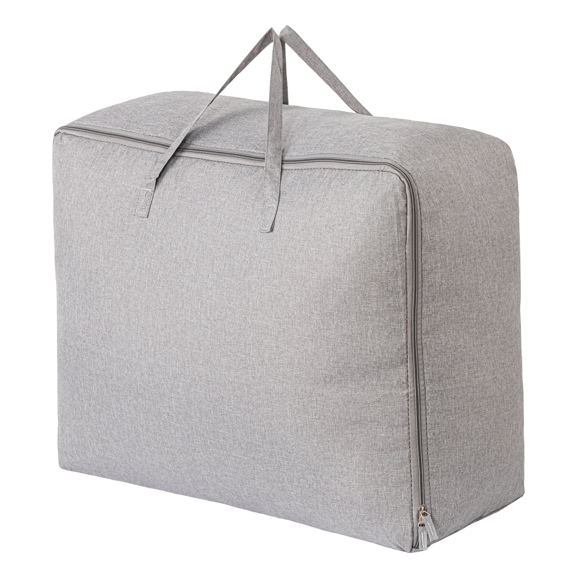 Unique Bargains Cation Fabric Storage Duffel Large Zipper Carry Bag Gray 22.8"x15.0"x8.7"