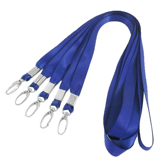 Unique Bargains Cellphone ID Work Cards USB Holder Lanyard Neck Strap blue 45cm Long 5pcs