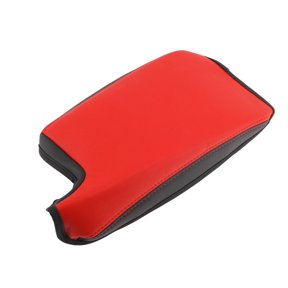 Unique Bargains Center Console Armrest Cover for Jaguar F-PACE FPACE/XF 17-20 for Jaguar F-PACE FPACE/XF 2017-2020, red, Console Lid Cover Pad Protector, glossy, Armrest Protection