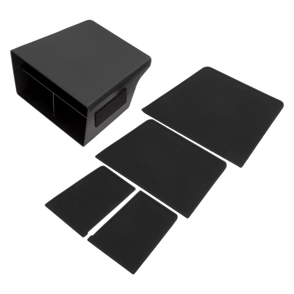 Unique Bargains Center Console Armrest Organizer Tray for Audi Q4 e-Tron 40 50/Q4 Sportback e-tron 2021-2025 Armrest Insert Tray Storage Box Plastic Black