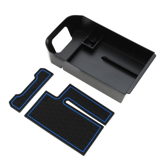Unique Bargains Center Console Armrest Organizer Tray for Toyota RAV4 XA50/Hybrid/Plug-in Hybrid PHEV/GR Sport 2019-2024 Armrest Insert Tray Storage Box Plastic Blue