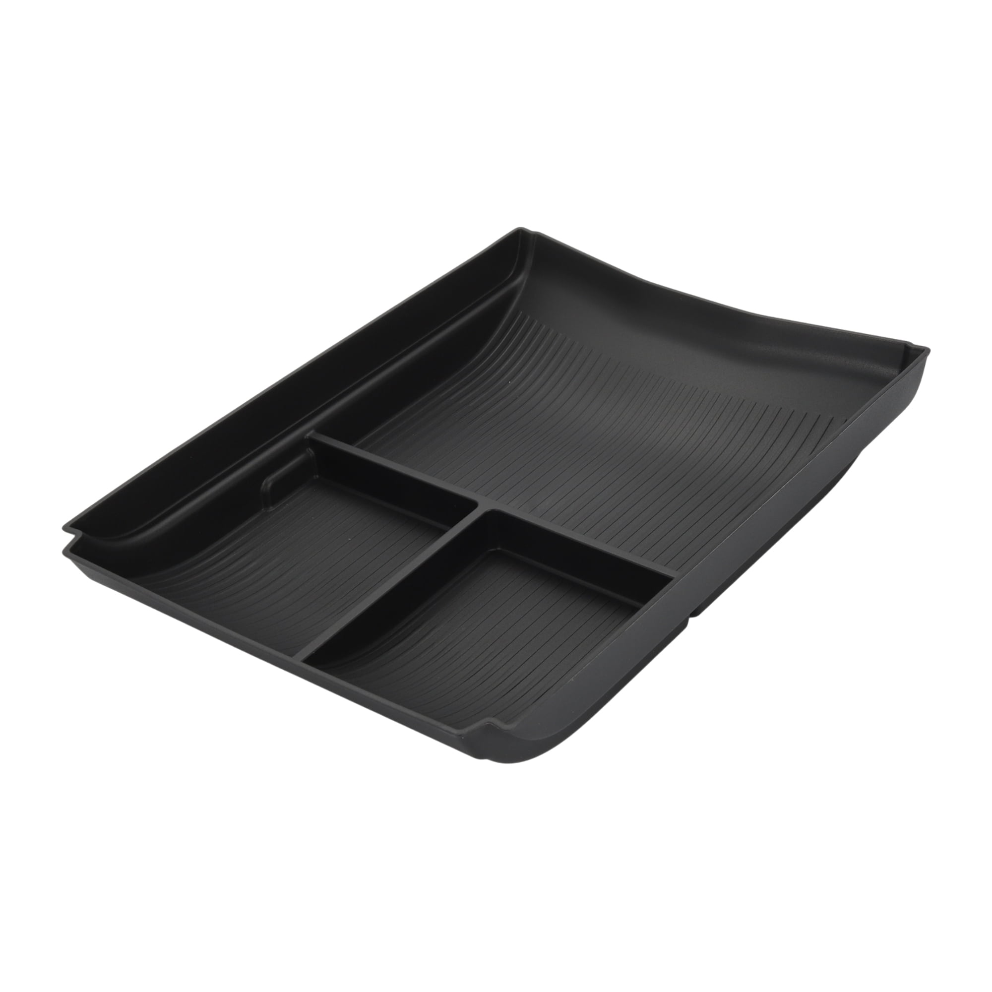 Unique Bargains Center Console Armrest Organizer Tray for VW ID.7 ID7/ID.7 GTX/ID.7 Tourer 2024 2025 Armrest Insert Tray Storage Box TPE Soft Rubber Black