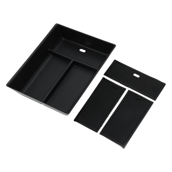 Unique Bargains Center Console Armrest Organizer Tray for Mercedes Benz EQS EQE 2022-2024 Armrest Insert Tray Storage Box Plastic Black