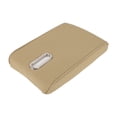 thumbnail image 1 of Unique Bargains Center Console Cushion Pad with Tissue Box 12.2"x7.87" Center Console Cover Armrest Seat Box Cover Faux Leather Beige, 1 of 6