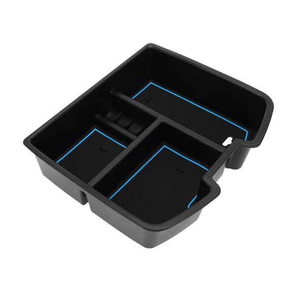 Unique Bargains Center Console Organizer Tray for Chevy Silverado 1500 for GMC Sierra 1500 2007-2013 Armrest Storage Box Insert Tray Floor Mounted Center Console ONLY Plastic Black Blue