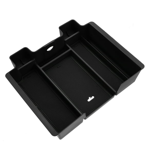 Unique Bargains Center Console Tray Panels Organizer Armrest Organizer Box Full Size for Chevy for GMC ABS Black