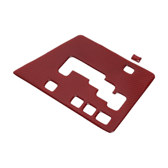 Unique Bargains Central Control Gear Shift Panel Trim Cover for Dodge Challenger 08-14 Gear Shift Control Anti-Scratch Panel Sticker Carbon Fiber Red Inner Frame Trim