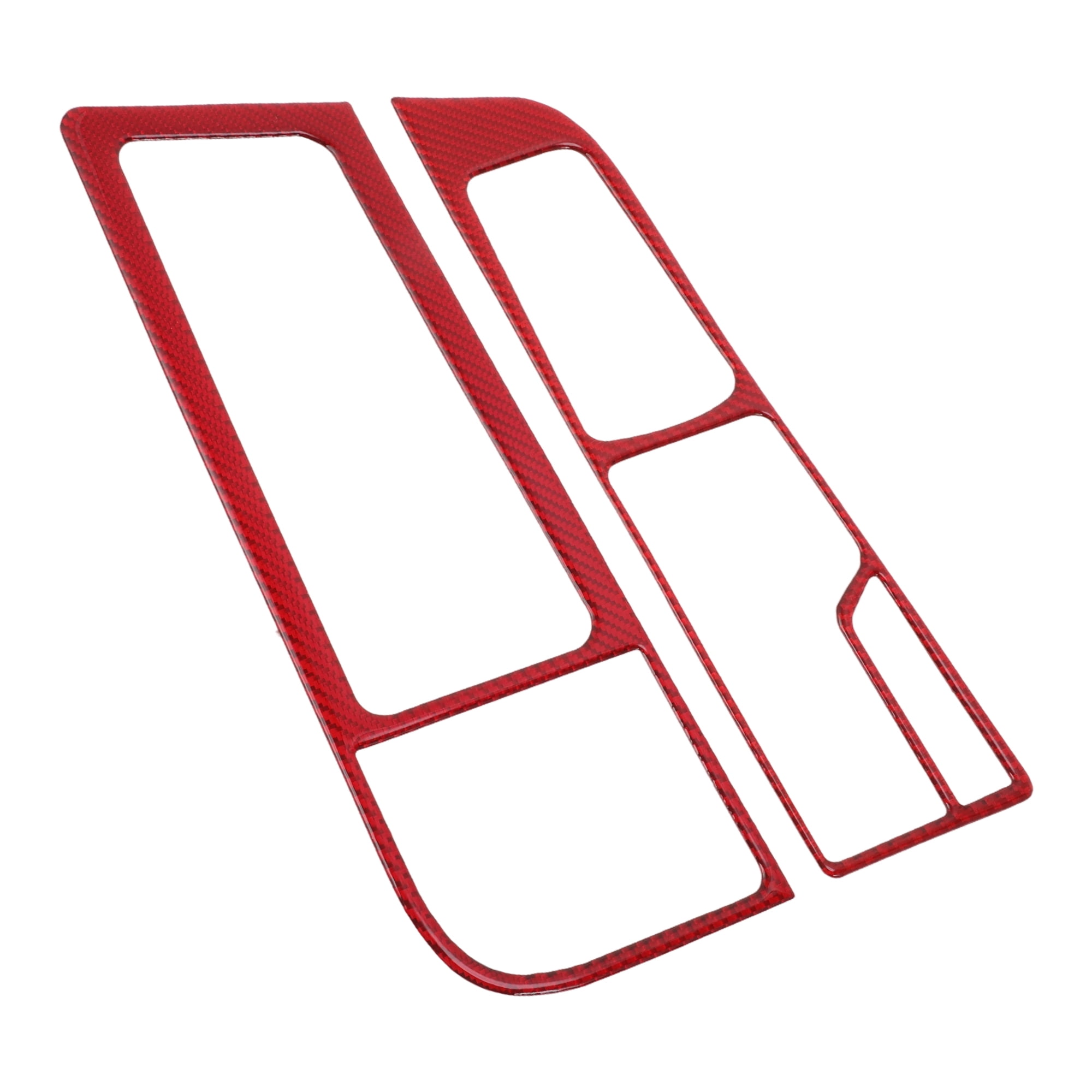 Unique Bargains Central Control Gear Shift Panel Trim Cover for Hyundai Sonata 2015-2017 Gear Shift Control Anti-Scratch Panel Sticker Carbon Fiber Red Half Pack Trim