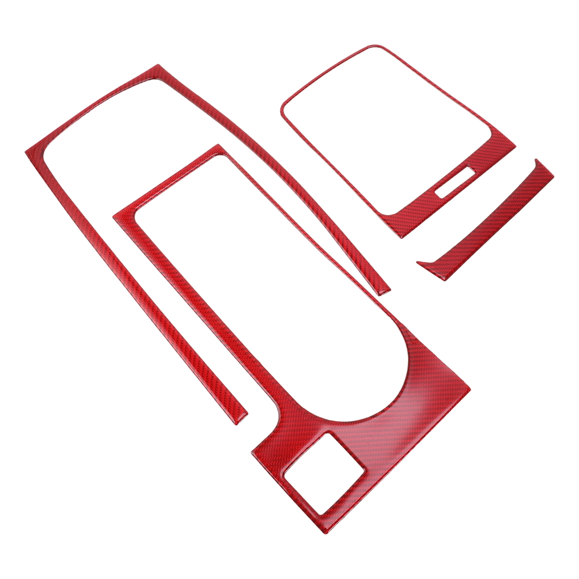 Unique Bargains Central Control Gear Shift Panel Trim Cover for Subaru WRX Saloon 2015-2021 Gear Shift Control Anti-Scratch Panel Sticker Red Full Coverage Trim