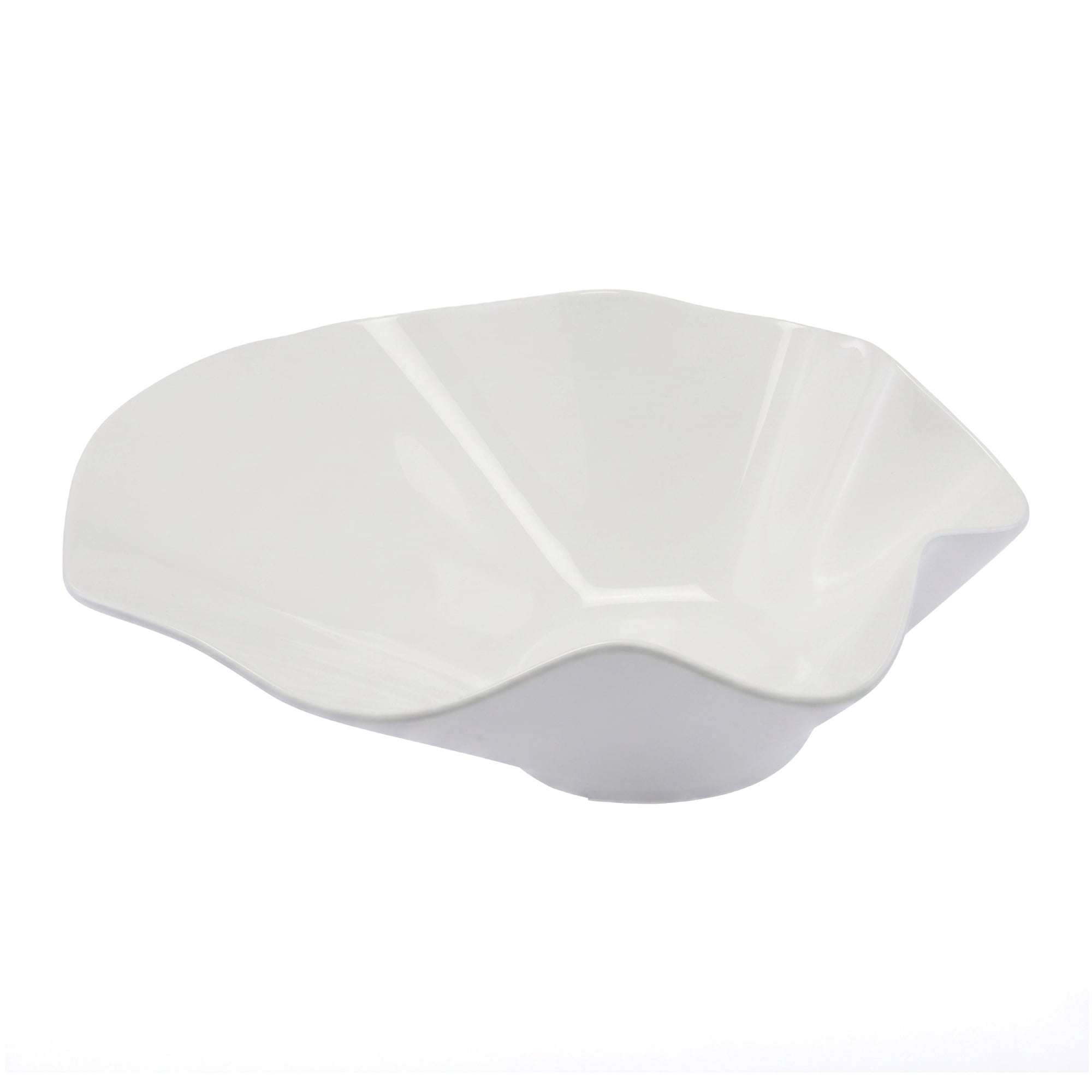 Unique Bargains Ceramic Artistic Underglaze Serving Bowl White 10.2" x 8.7" x 3.5"