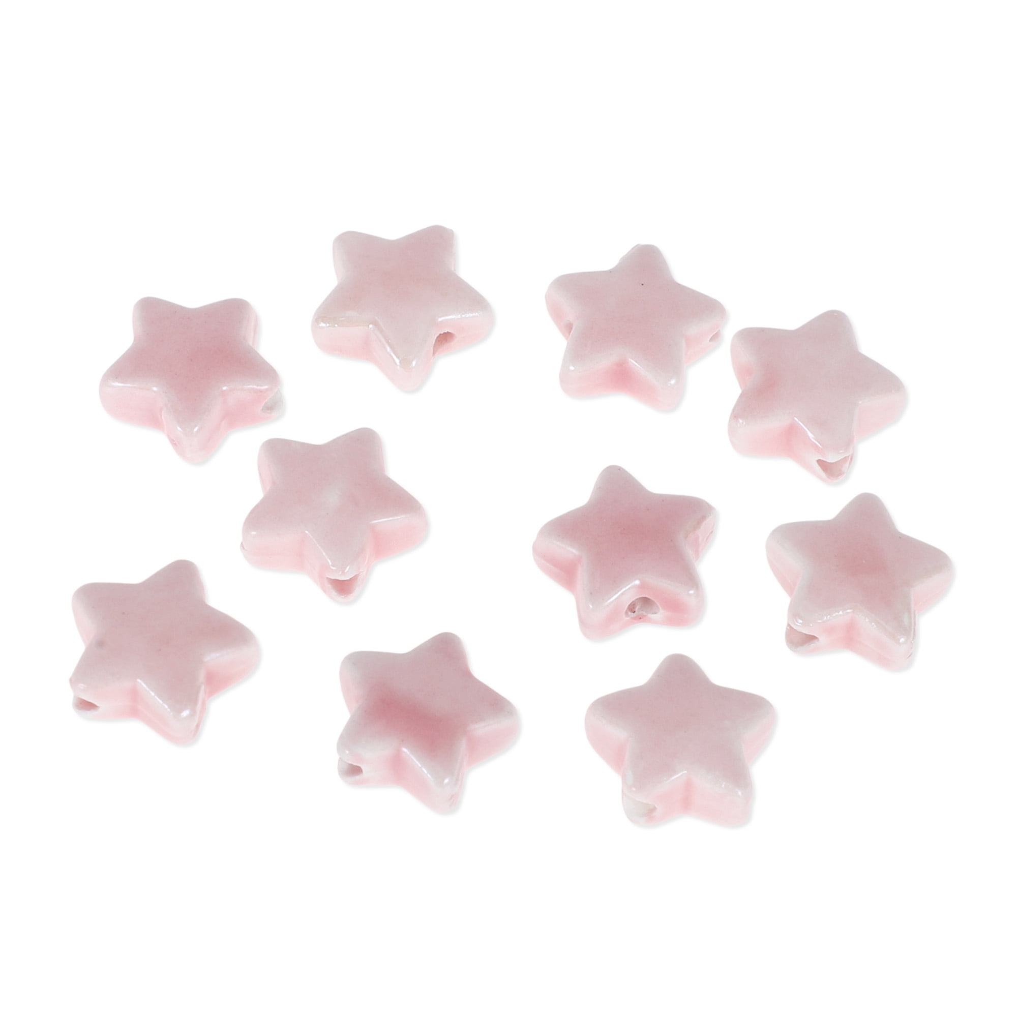 Unique Bargains Ceramic Beads Aesthetic Ceramic Beads Stars Shape 10 Pcs
