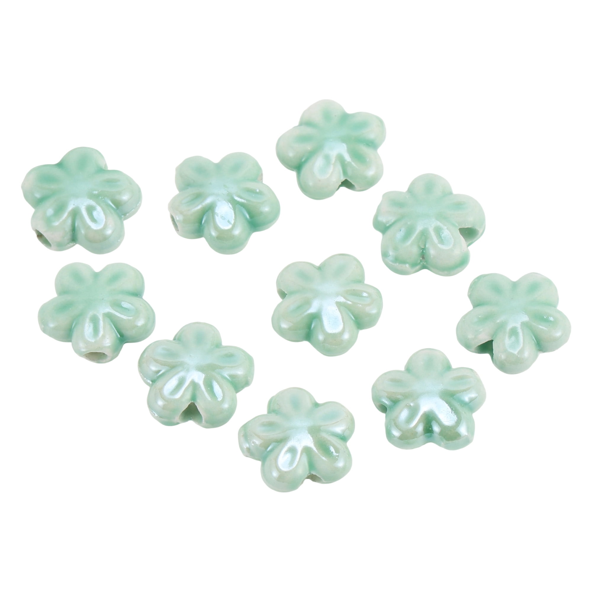 Unique Bargains Ceramic Beads for Jewelry Making Lake Green