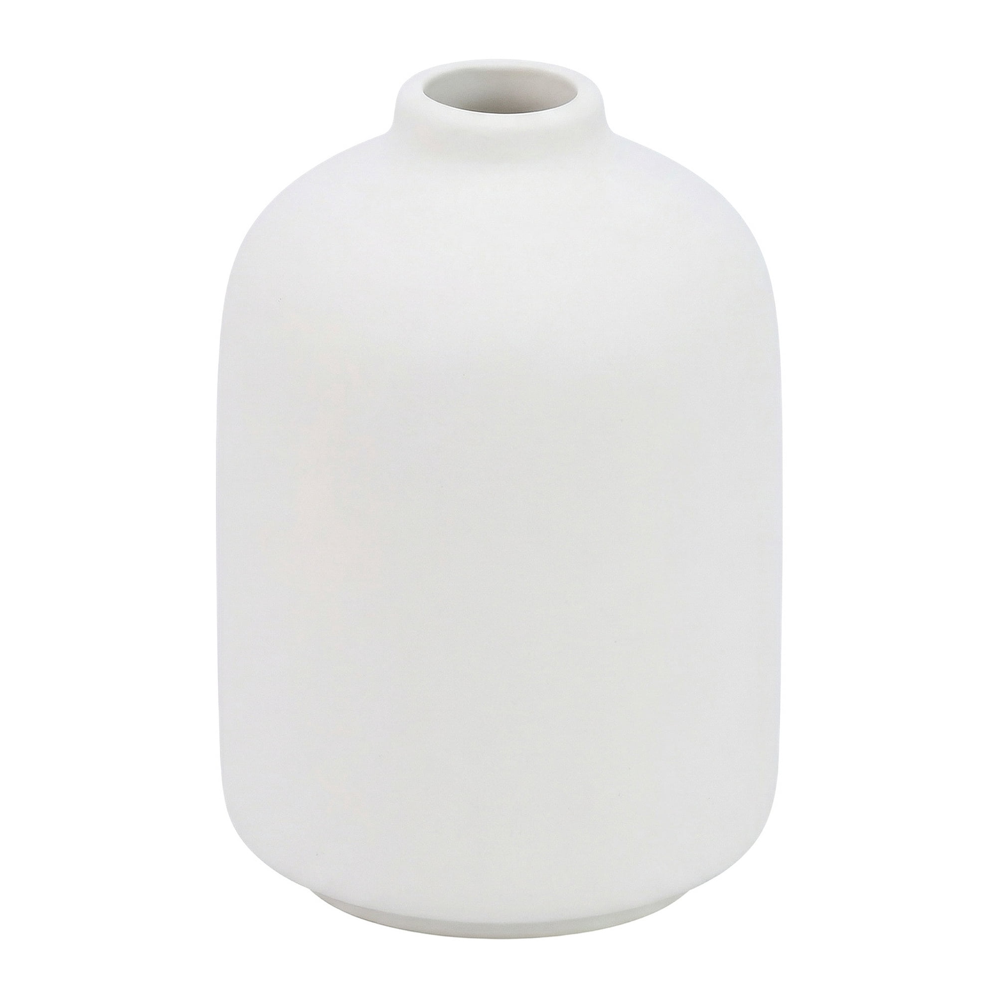 Unique Bargains Ceramic Bud Small Decorative Flower Vase Set White 2.8"L x 2.8"W x 3.9"H