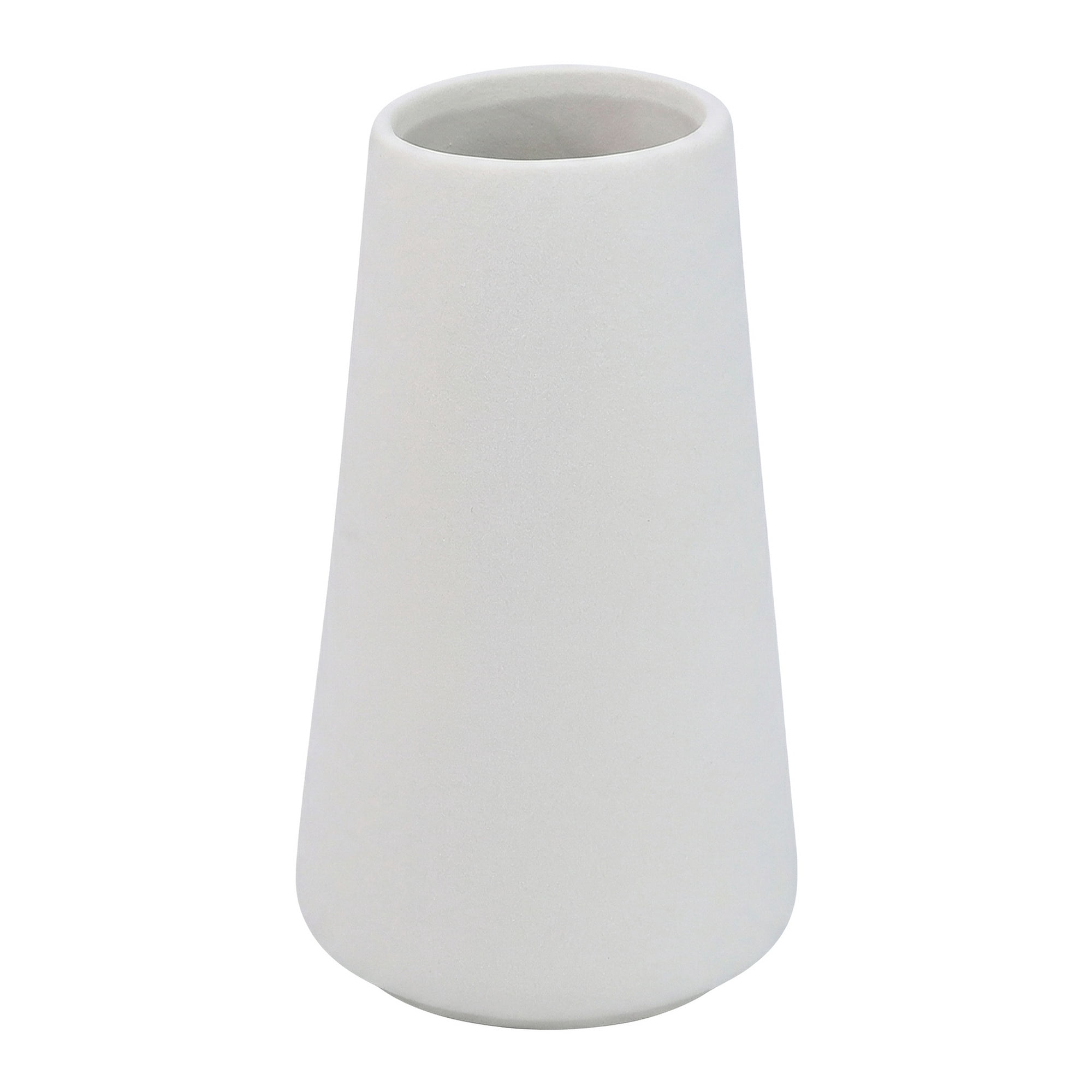 Unique Bargains Ceramic Bud Small Decorative Flower Vase Set White 3.4"L x 3.4"W x 5.9"H