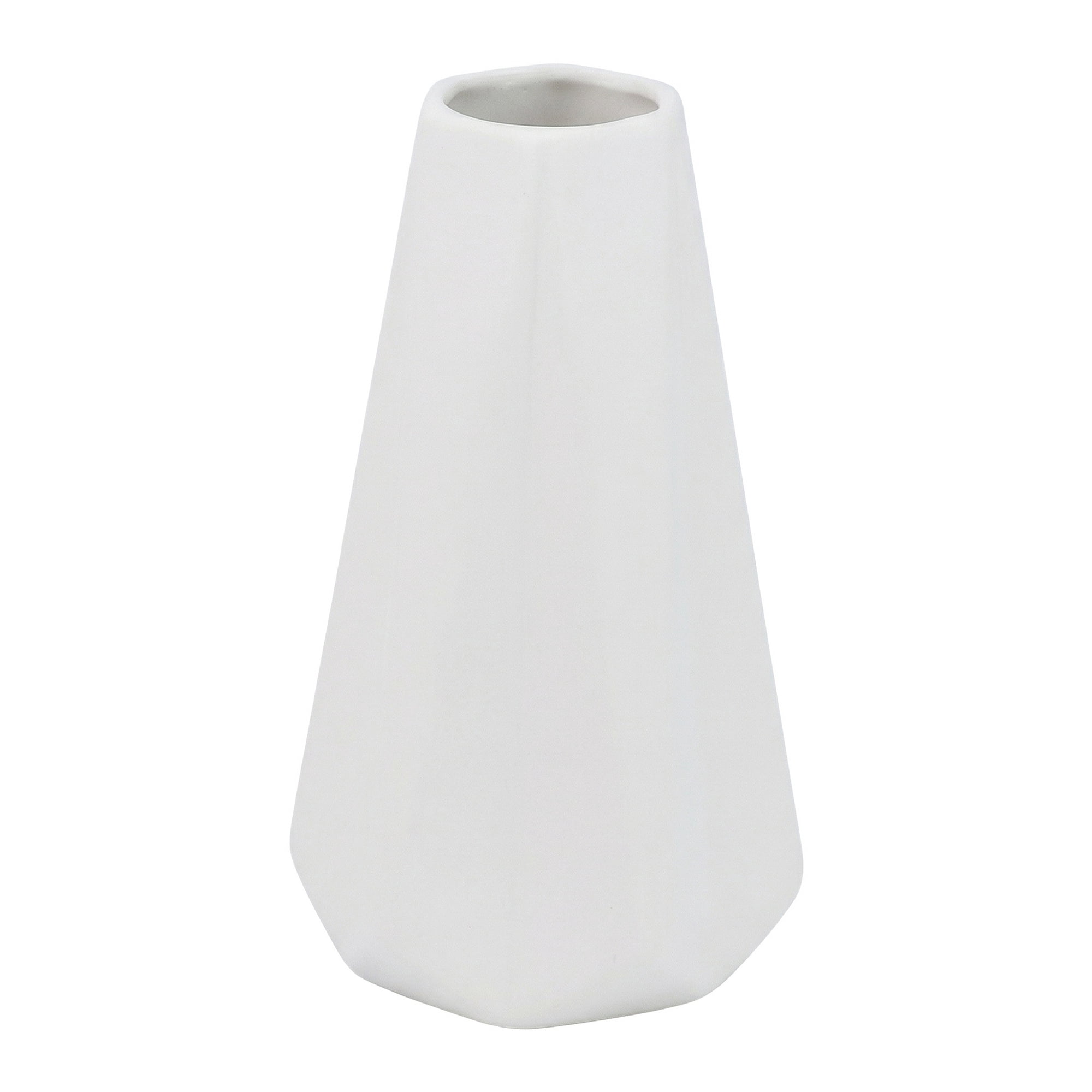 Unique Bargains Ceramic Bud Small Decorative Flower Vase Set White 3.5"L x 3.5"W x 5.9"H