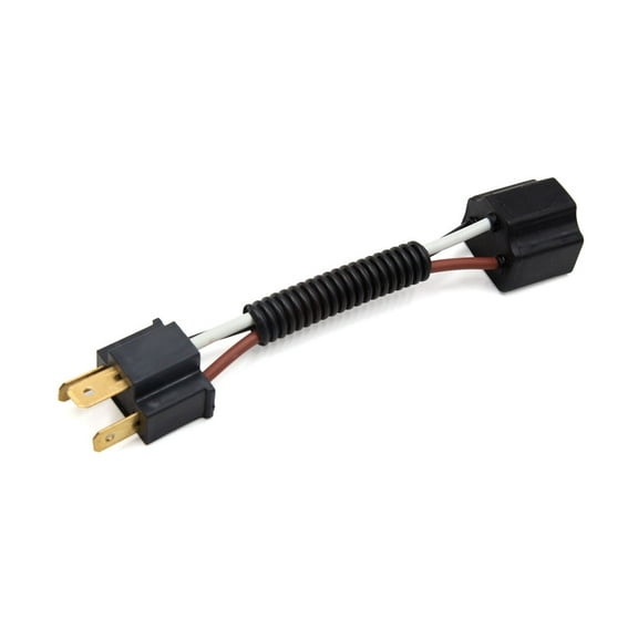 Unique Bargains Ceramic H4 Car Automobile Headlight Female to Male Adapter Socket Connector