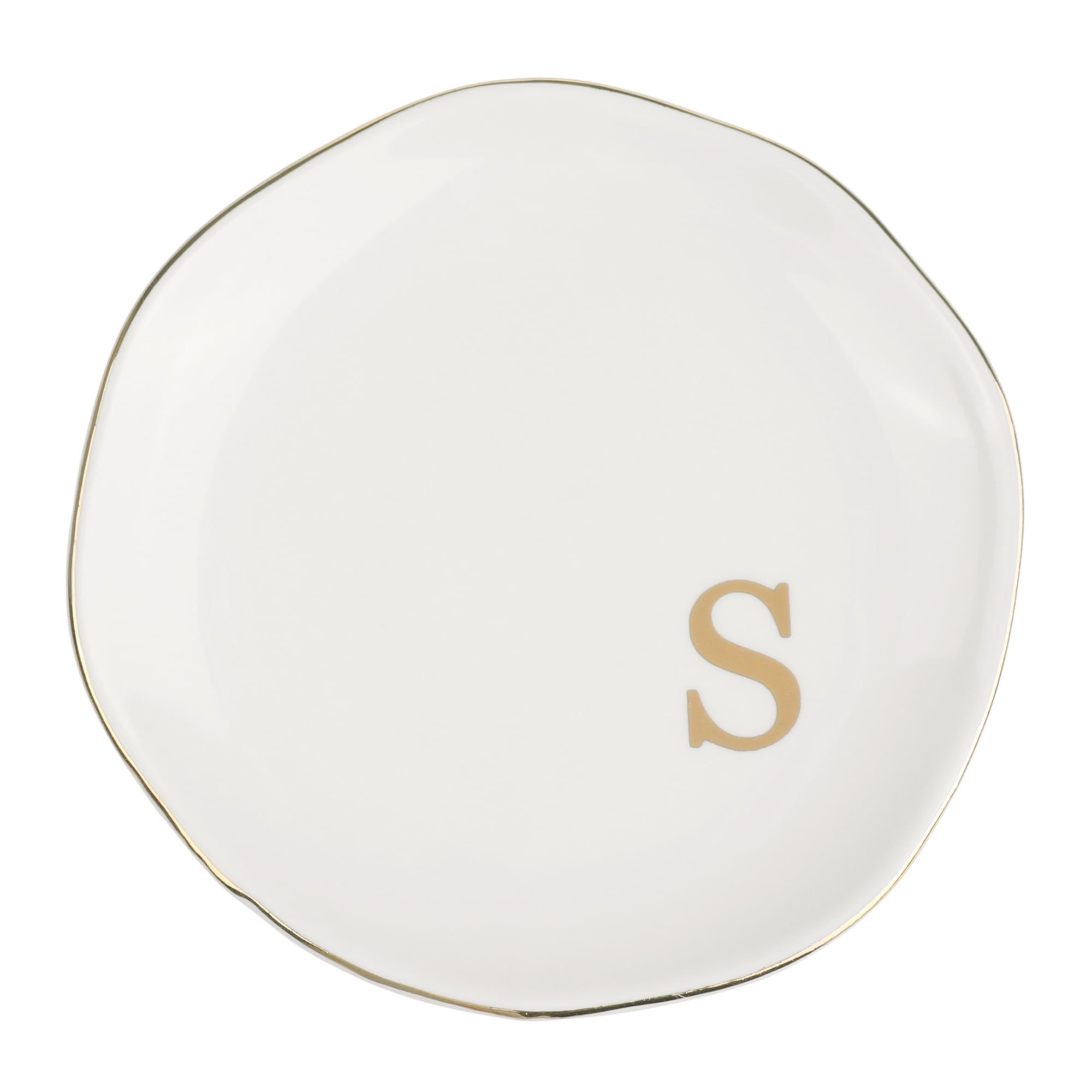 Unique Bargains Ceramic Jewelry Tray Decorative Trinket Dish Gifts Jewelry Boxes White-S