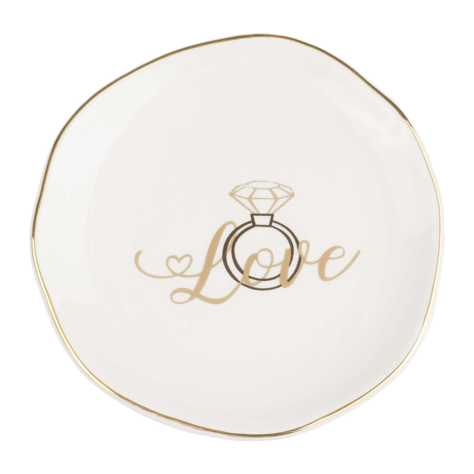 Unique Bargains Ceramic Jewelry Tray Decorative Trinket Dish Jewelry Boxes White