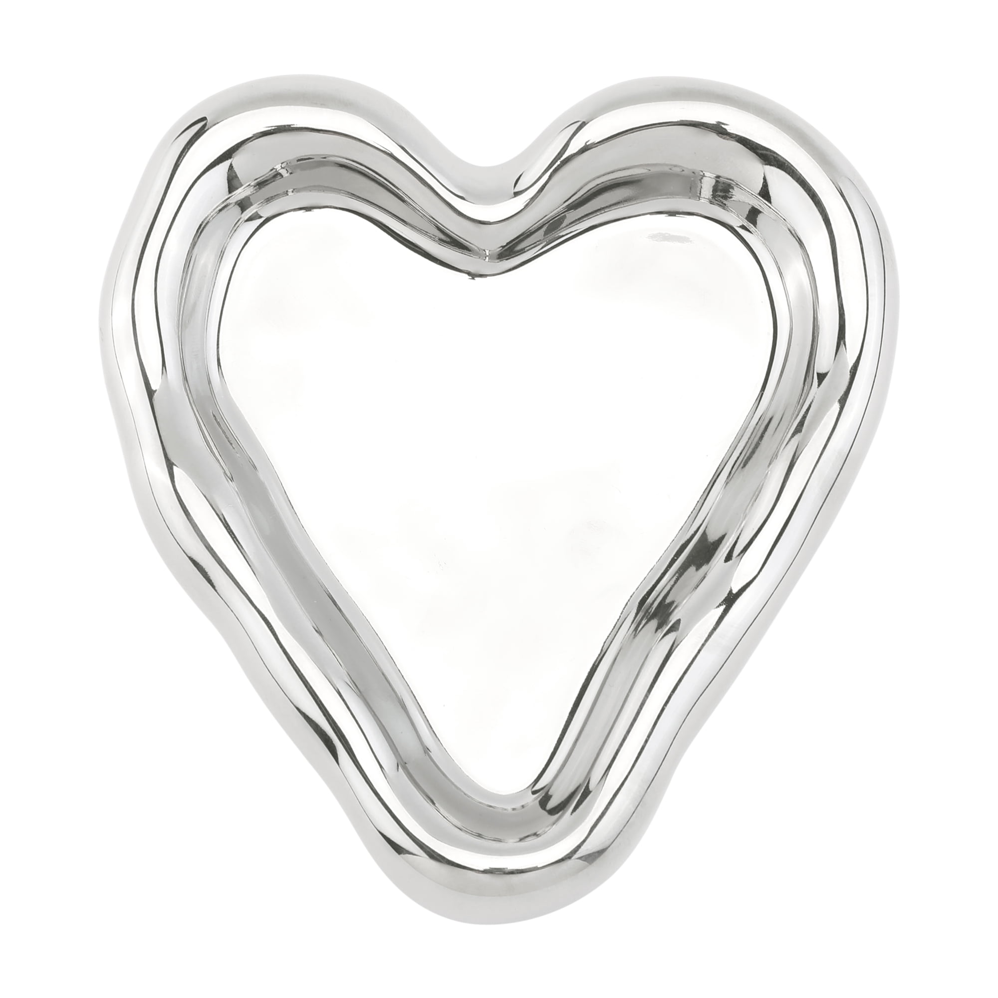 Unique Bargains Ceramic Jewelry Tray Decorative Trinket Dish Organizing Jewelry Box Silver
