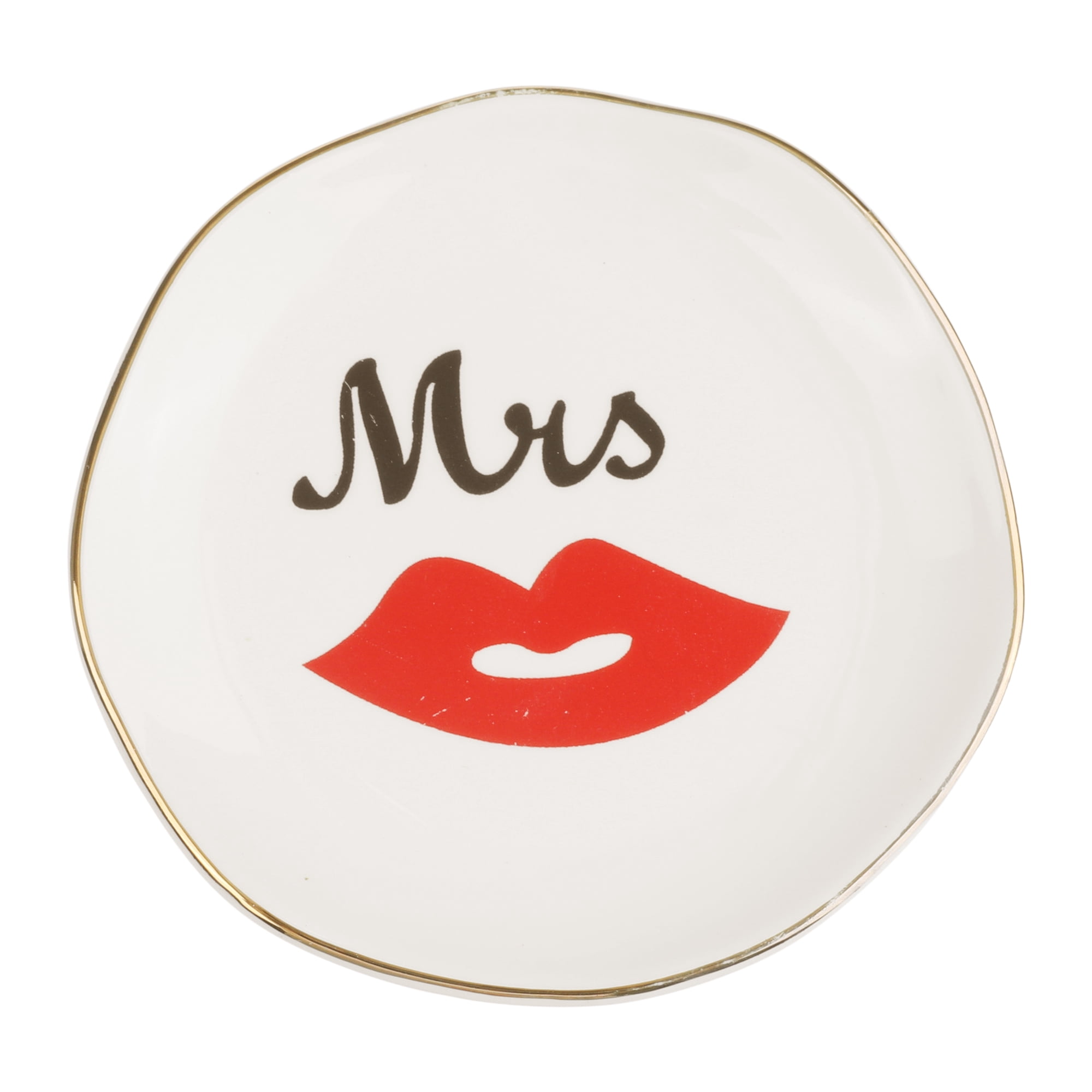 Unique Bargains Ceramic Jewelry Tray Trinket Dish Jewelry Boxes White Mrs Pattern