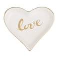 thumbnail image 1 of Unique Bargains Ceramic Jewelry Tray Trinket Ring Dish for Organizing Earrings Necklaces LOVE-10*9.2*1.3cm, 1 of 7