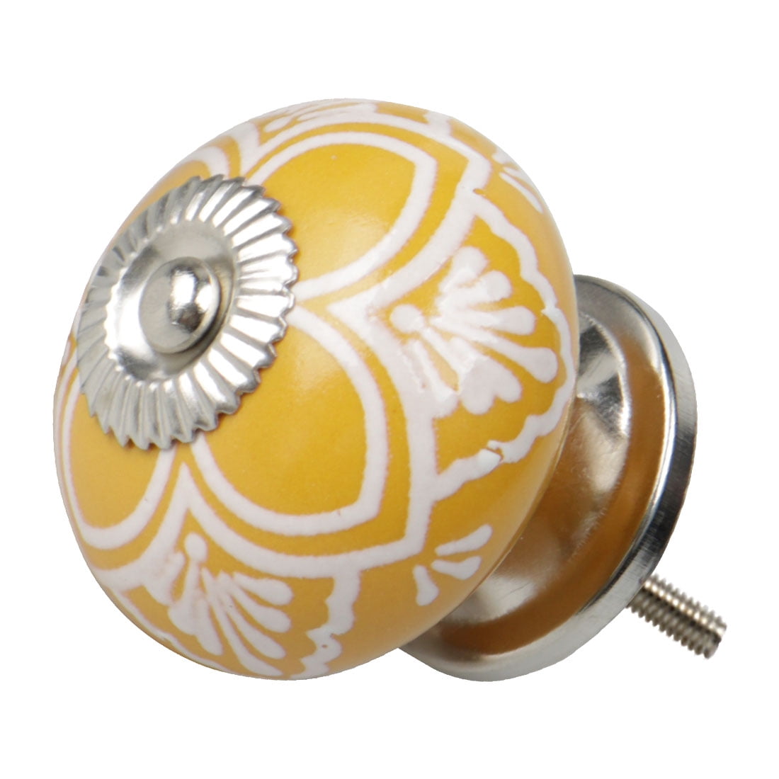 Unique Bargains Ceramic Knobs Vintage Round Pull Handle Furniture Cupboard Dresser Door
