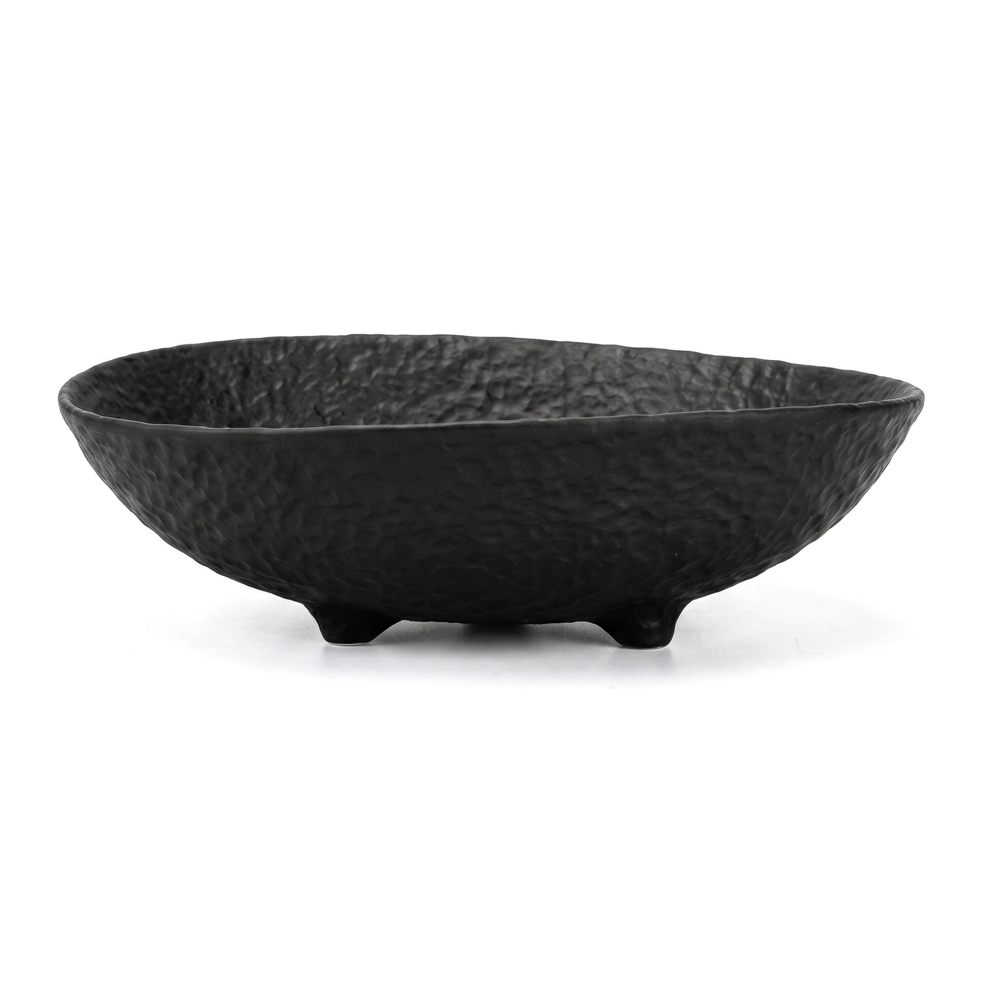 Unique Bargains Ceramic Modern Boat Shaped Centerpiece Dish Black 10.2"L x 5.9"W x 2.8"H